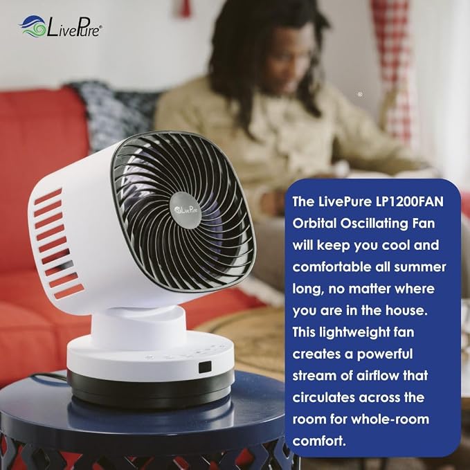 LP1200FAN-W Air Fury Oscillating Fan, alternate product view 6