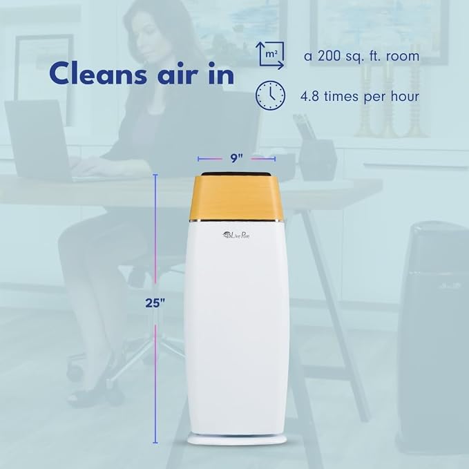LP260TH-G Sierra Series True HEPA Digital Tall Tower Air Purifier for Home Captures Allergens, Smoke, Pollen, Mold, Dust