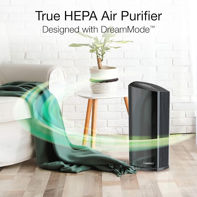 LP450 Premium HEPA Tower Air Purifier for Home with DreamMode and Timer – True HEPA Filtration Removes Smoke, VOCs, alternate
