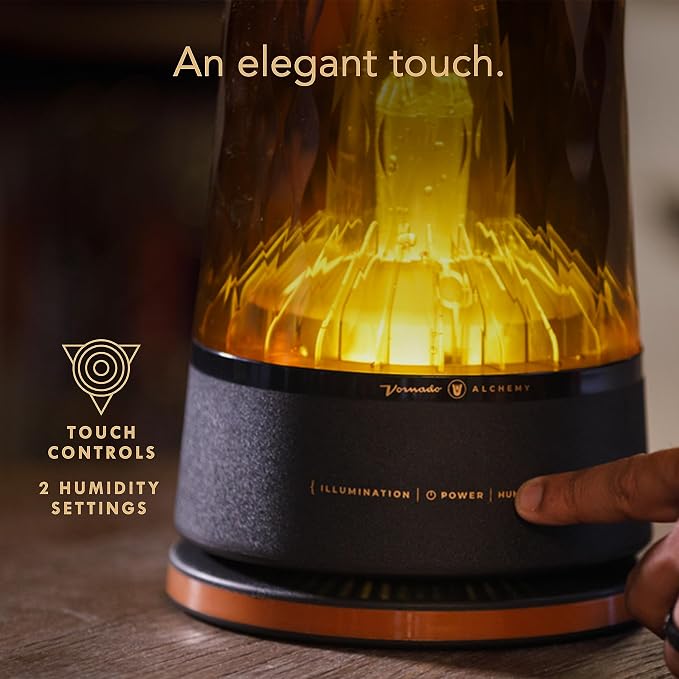 LUCERNA 2 Alchemy Ultrasonic Humidifier with Ambient Light, 1 Gallon Capacity, 24 Hour Runtime, Modern Luxury Design