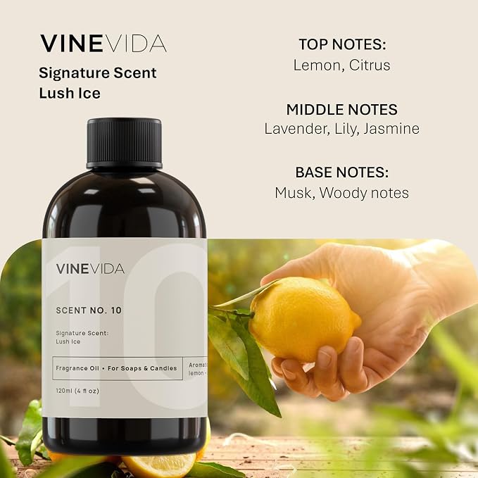Lush Ice - 4oz Fragrance Oil for Candle Making - Natural Candle Scents - Made in USA, alternate product view 2