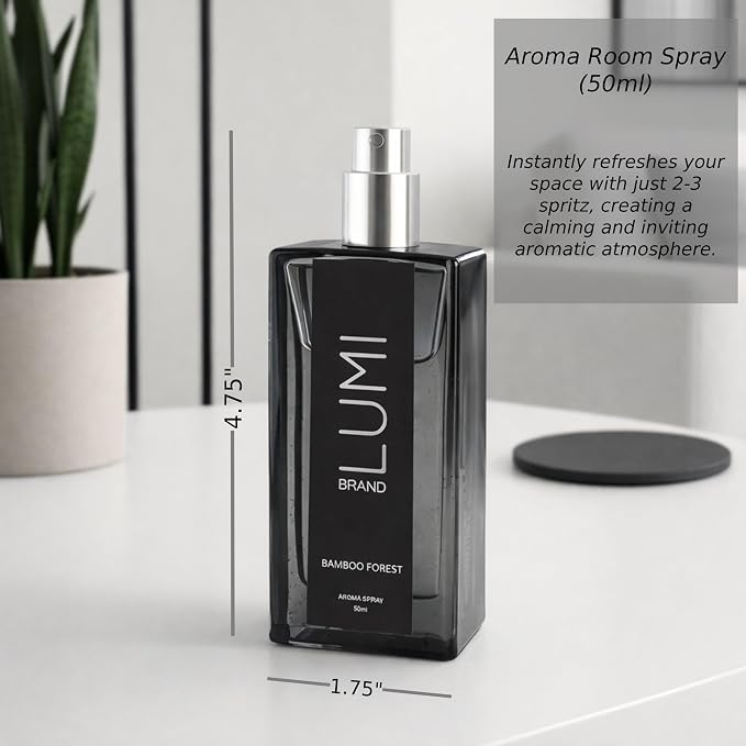 Luxury Aroma Gift Set | Bamboo Forest - Reed Diffuser (200ml), Wood Wick Soy Candle (200g), alternate product view 6