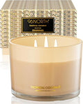 Luxury Coconut Soy Candle | Large 3 Wick Jar Candle | Up to 50 Hours Burning Time | Tropical Beach Scented Candles for Home |