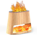 Luxury Himalayan Salt Lamp Humidifier & Aromatherapy Diffuser - 8 Color Mood Lighting w/Remote for Spa, Bedroom, Home