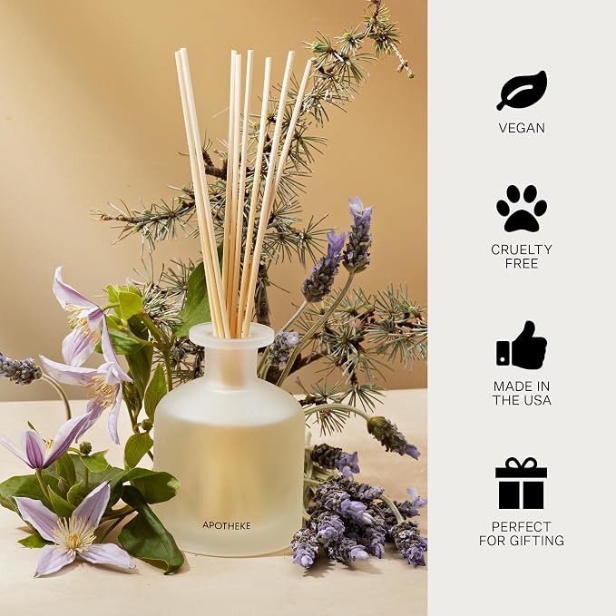 Luxury Scented Reed Diffuser for Home, Hinoki Lavender - 6.7 Fl Oz Essential Oil Aromatherapy, alternate product view 5