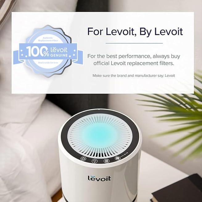 LV-H132 Replacement Filter, Genuine LV-H132-RF Air Purifier Filters, High-Efficiency Activated Carbon for Removal of Smoke