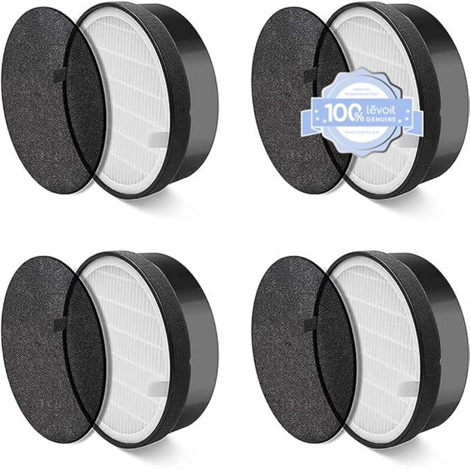 LV-H132 Replacement Filter, Genuine LV-H132-RF Air Purifier Filters, High-Efficiency Activated Carbon for Removal of Smoke