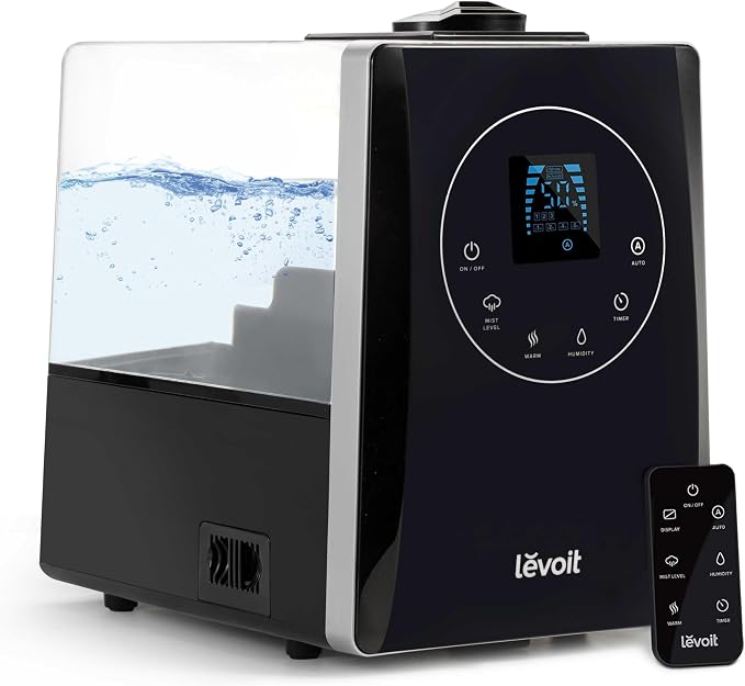 LV600HH 6L Warm and Cool Mist Ultrasonic Humidifier, Rapid Humidification for Bedroom Large Room, Essential Oil Diffuser