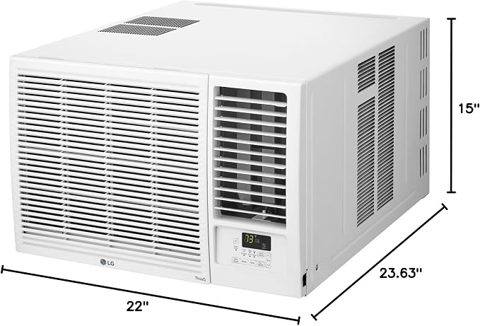 LW1223HR 12200 BTU Window Air Conditioner with 570 Square Feet Coverage, Quiet Operation, and LED Display (White), alternate