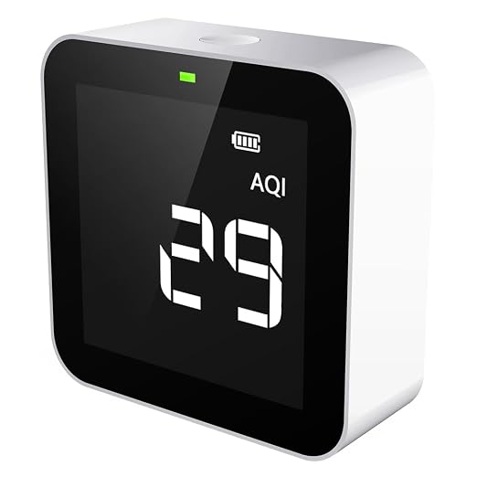 M10 Air Quality Monitor Indoor Air Quality Tester AQI PM2.5 VOCs Formaldehyde Detector for Home Air Testing, US Certified Air