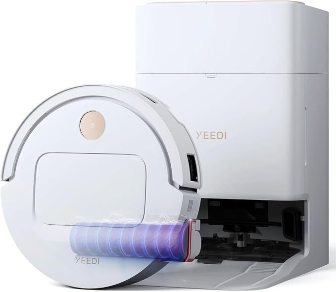 M14 Plus Robot Vacuum and Mop with All-in-One Station, 18000Pa, OZMO Roller Instant Self-Washing Mopping, product image