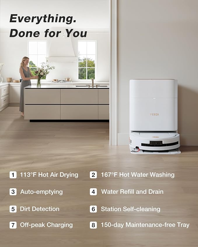 M14 Plus Robot Vacuum and Mop with All-in-One Station, 18000Pa, OZMO Roller Instant Self-Washing Mopping, alternate product