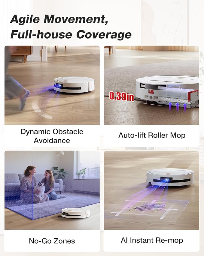 M14 Plus Robot Vacuum and Mop with All-in-One Station, 18000Pa, OZMO Roller Instant Self-Washing Mopping, alternate product