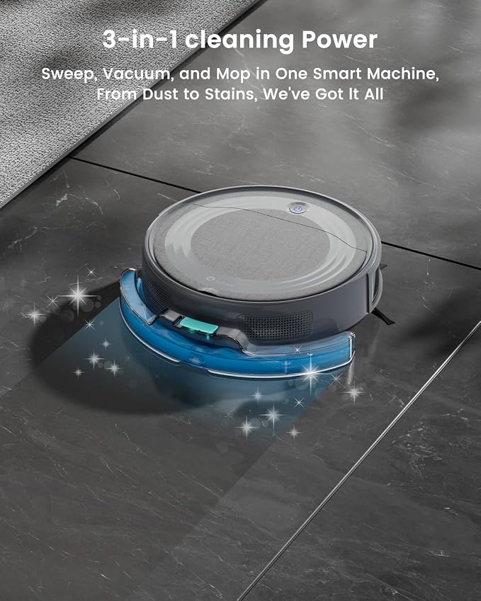 M310 Ultra Robot Vacuum and Mop, 6000Pa Suction- Robotic Cleaner with ToF LiDAR Navigation, Accurate Obstacle Avoidance