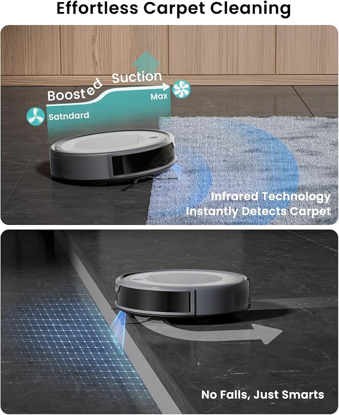 M310 Ultra Robot Vacuum and Mop, 6000Pa Suction- Robotic Cleaner with ToF LiDAR Navigation, Accurate Obstacle Avoidance
