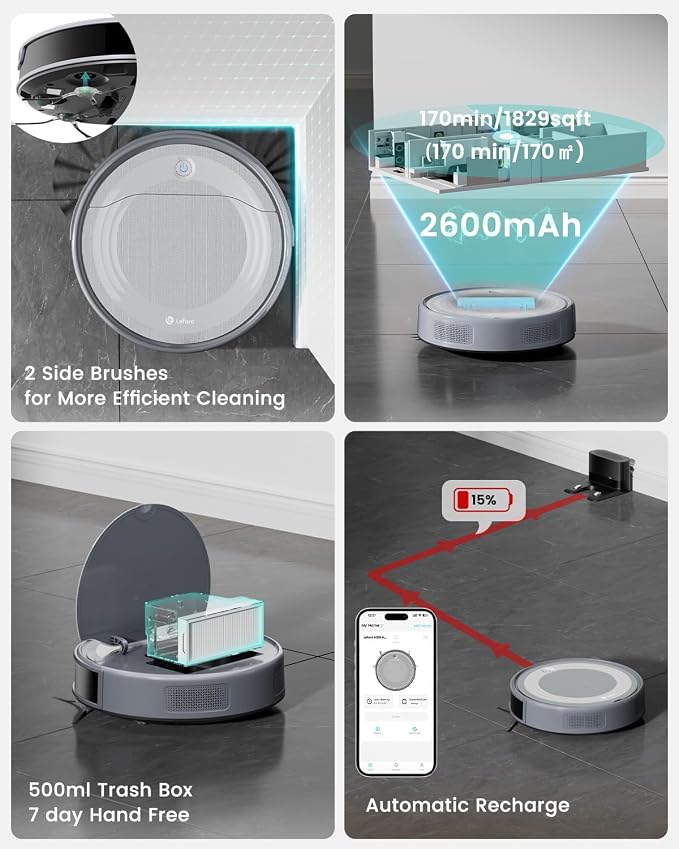 M310 Ultra Robot Vacuum and Mop, 6000Pa Suction- Robotic Cleaner with ToF LiDAR Navigation, Accurate Obstacle Avoidance