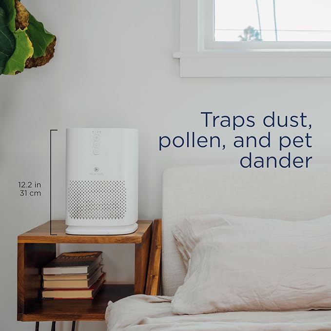 MA-14 Air Purifier with True HEPA H13 Filter 428 ft2 per Hour for Smoke, Odors, Pollen, Pets 99.9% Removal to 0.1 Microns