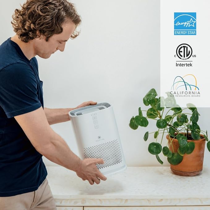 MA-14 Air Purifier with True HEPA H13 Filter 428 ft2 per Hour for Smoke, Odors, Pollen, Pets 99.9% Removal to 0.1 Microns