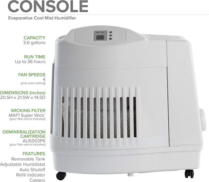 MA Whole-House Console-Style Evaporative Humidifier (Console), alternate product view 2