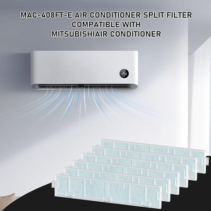 MAC-408FT-E Filter Replacement Compatible with Mitsubishi MAC-408FT-E Air Conditioner, Filter for Optimal Air Filtration