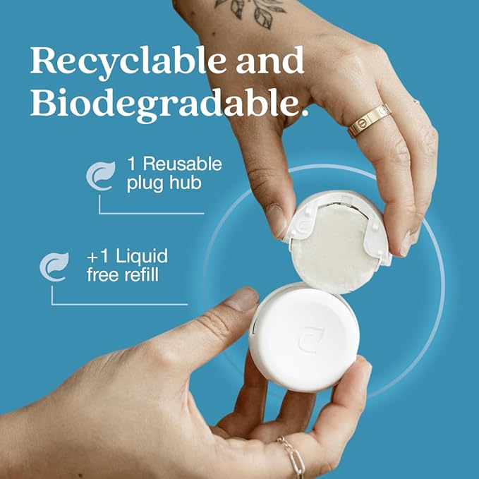 made from natural materials Air Freshener Plug Hub® Warmer Refillable Kit, alternate product view 4