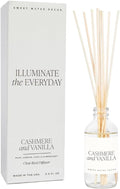 made from natural materials Cashmere and Vanilla Reed Diffuser Set, Cashmere, Sandalwood, Milky Coconut, product image