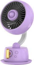 Magnetic Aromatherapy Desk Fan,CordlessTable Air Circulator Fan with Night Light,120° Auto Swing & 27dB Quiet, 3600mAh