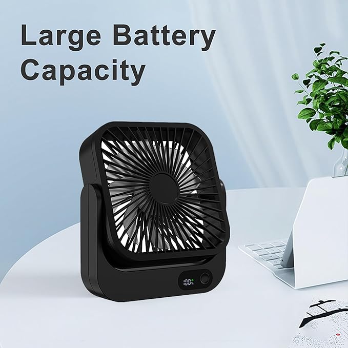 Magnetic Cruise Ship Approved Fan, 5000mAh Battery Operated Portable Fan with 5 Speeds, Magnetically Sticks on Cabin Ceilings
