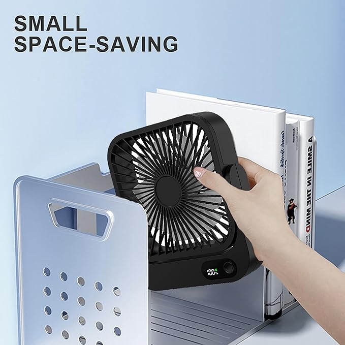 Magnetic Cruise Ship Approved Fan, 5000mAh Battery Operated Portable Fan with 5 Speeds, Magnetically Sticks on Cabin Ceilings