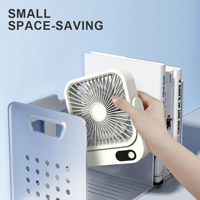 Magnetic Cruise Ship Approved Fan, 5000mAh Battery Operated Portable Fan with 5 Speeds, Magnetically Sticks on Cabin Ceilings