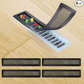 Magnetic Floor Register Vent Covers, 2 x 12 Inch Air Vent Filter Mesh, Sticky Magnet PVC Vent Screen Net for Wall Ceiling