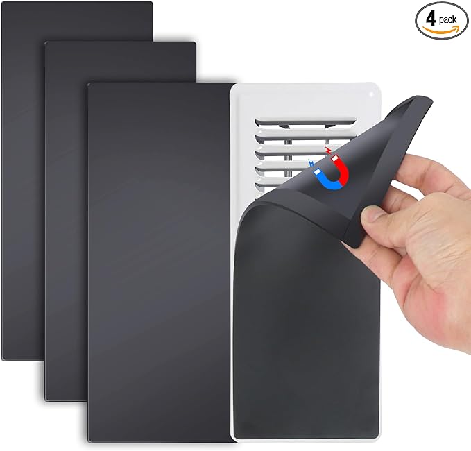 Magnetic Floor Register Vent Covers, 4 x 10 Inch Superior Hold Vent Covers for Home, Air Vent Covers for Sealing