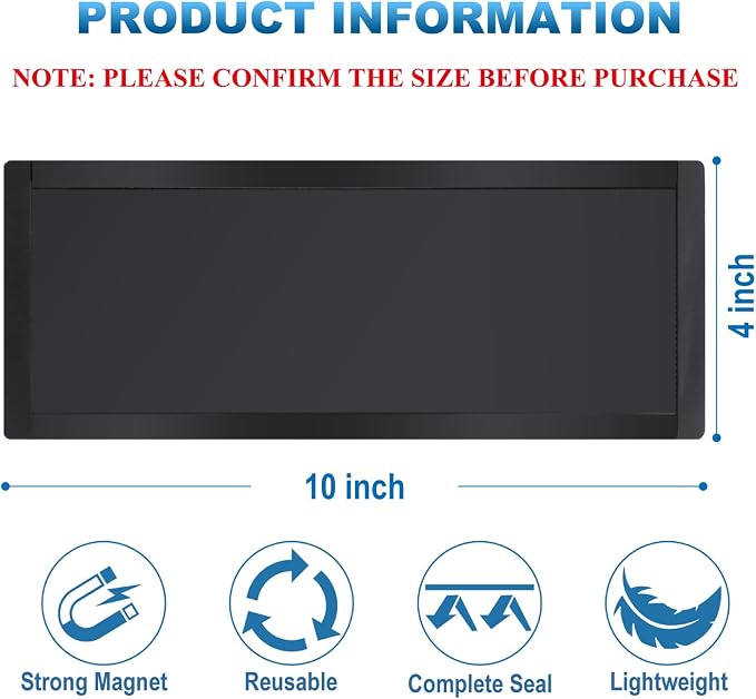 Magnetic Floor Register Vent Covers, 4 x 10 Inch Superior Hold Vent Covers for Home, Air Vent Covers for Sealing, alternate