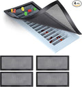 Magnetic Floor Register Vent Covers, 5.5 x 12 Inch Air Vent Filter Mesh, Sticky Magnet PVC Vent Screen Net for Wall Ceiling