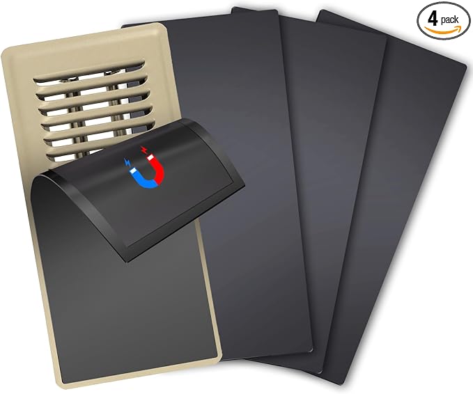 Magnetic Floor Register Vent Covers, 5.5 x 12 Inch Superior Hold Vent Covers for Home, Air Vent Covers for Sealing Floor