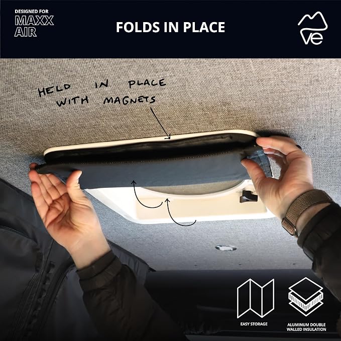 Magnetic Insulated Blackout Roof Vent Cover Designed for (/Fantastic Fan) 16.5" x 16.5" - Black, alternate product