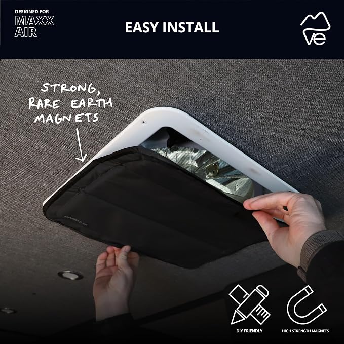 Magnetic Insulated Blackout Roof Vent Cover Designed for (/Fantastic Fan) 16.5" x 16.5" - Black, alternate product