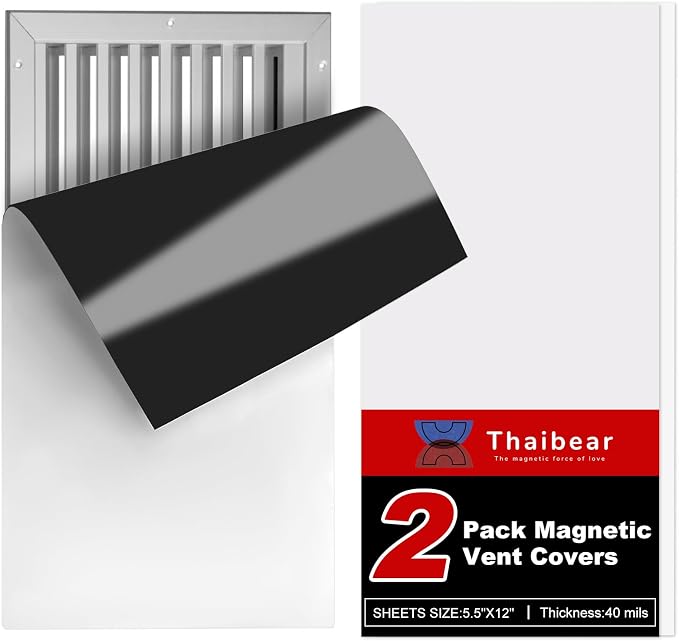 Magnetic Vent Covers, 5.5" x 12", 2 Pack Strong Air Vent Covers for Home Floor, Wall, Ceiling Vents Air Register, RV, Home