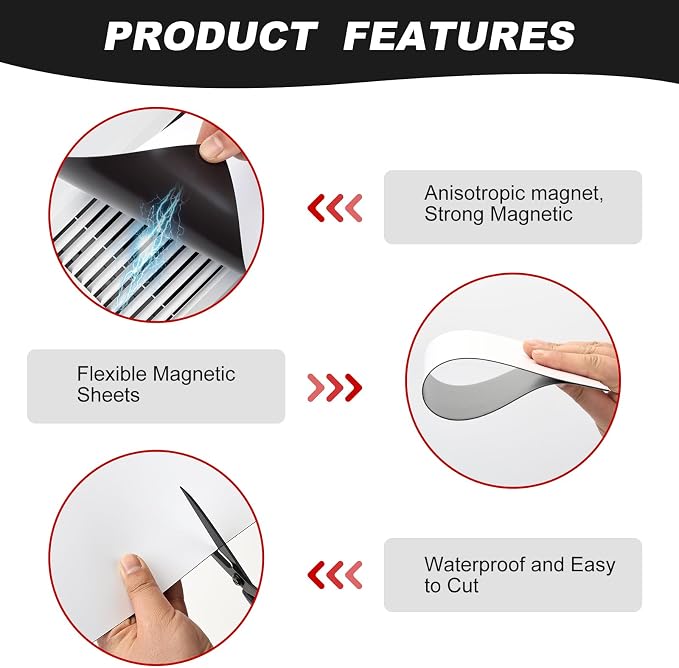 Magnetic Vent Covers, 5.5" x 12", 2 Pack Strong Air Vent Covers for Home Floor, Wall, Ceiling Vents Air Register, RV, Home