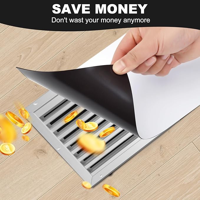 Magnetic Vent Covers, 5.5" x 12", 2 Pack Strong Air Vent Covers for Home Floor, Wall, Ceiling Vents Air Register, RV, Home