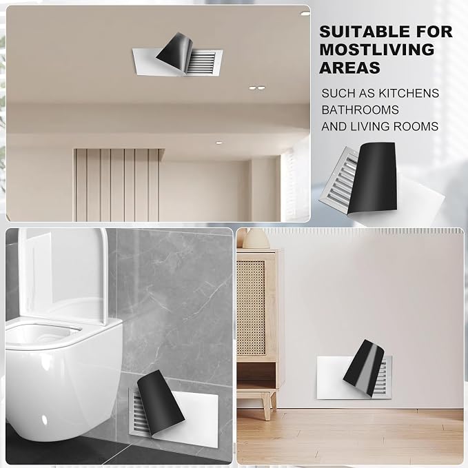 Magnetic Vent Covers, 5.5" x 12", 2 Pack Strong Air Vent Covers for Home Floor, Wall, Ceiling Vents Air Register, RV, Home