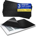 Magnetic Vent Covers, Extra Strong Magnets, Black 5.5" x 12" (3 Pack) Ultra Thick 60mil, Complete Seal, Air Vent Covers for