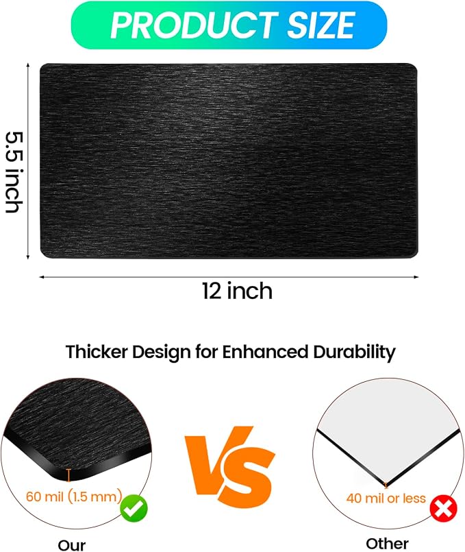 Magnetic Vent Covers, Extra Strong Magnets, Black 5.5" x 12" (3 Pack) Ultra Thick 60mil, Complete Seal, Air Vent Covers for