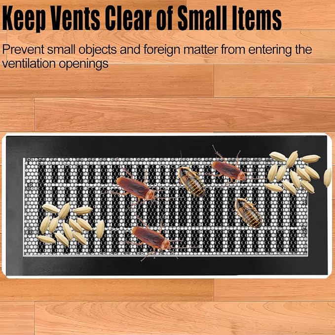 Magnetic Vent Covers Screen 4 Pack - 4x10 Inch Air Vent Filters with Durable PVC Frame, Washable Mesh Screen for Home HVAC