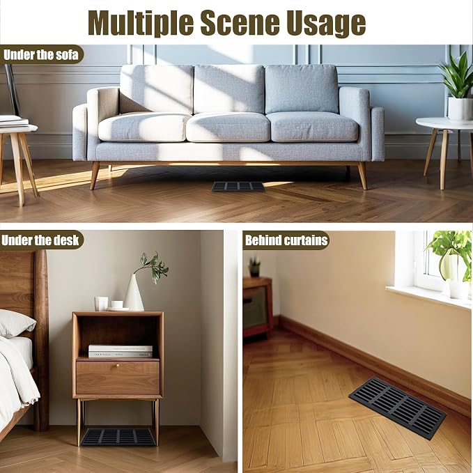 Magnetic Vent Covers Screen 4 Pack - 4x10 Inch Air Vent Filters with Durable PVC Frame, Washable Mesh Screen for Home HVAC