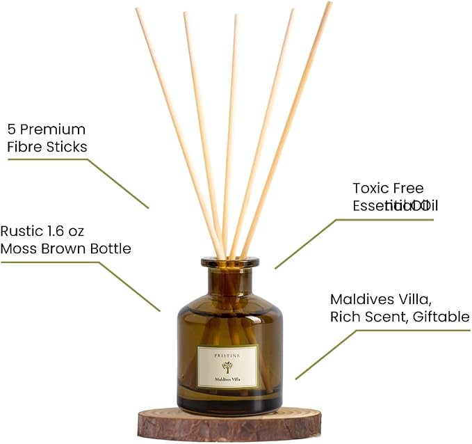 Maldives Villa/Inspired by Marriott Hotel Reed Diffuser for Home | Citrusy Grapefruit, alternate product view 4