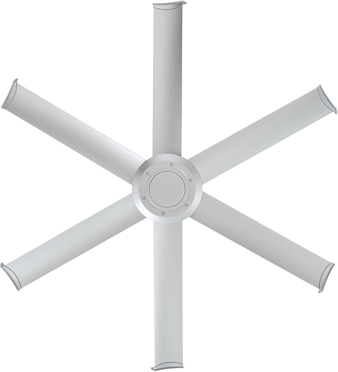 Mammoth 60" Outdoor Ceiling Fan – Silver Finish – Smart Wi-Fi Enabled Patio Fan with Remote & Voice Control – Wet Rated Quiet