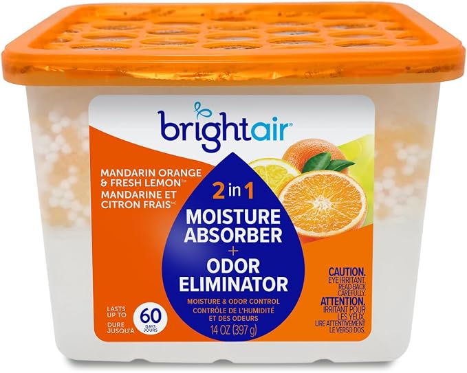 Mandarin Orange & Fresh Lemon, 2-in-1 Moisture Absorber & Odor Eliminator, Case of 4, Lasts up to 60 Days Each, alternate