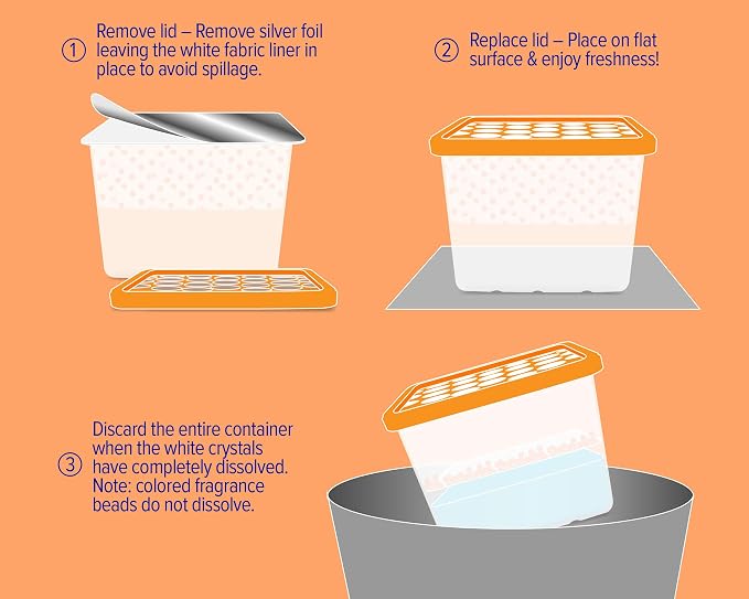 Mandarin Orange & Fresh Lemon, 2-in-1 Moisture Absorber & Odor Eliminator, Case of 4, Lasts up to 60 Days Each, alternate