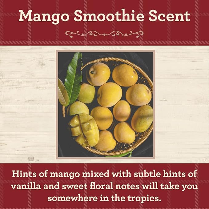 Mango Smoothie Scented Mason Jar Candle, 100 Hour Burn Time, 13 Ounces, alternate product view 2